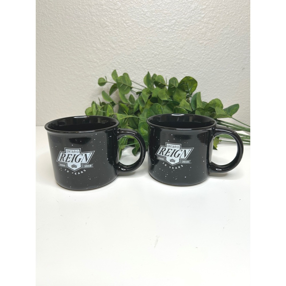 AHL Ontario Reign Coffee Mug Set Giveaway 10 Year Anniversary 2pc